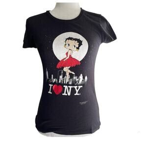 Y2K Betty Boop I love NY Baby Tee Shirt size Small